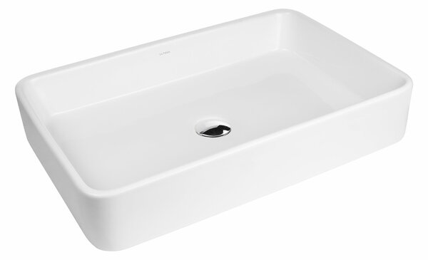 Oltens Lustra umyvadlo 60.5x35 cm obdélníkový na pult bílá lesk 40306000
