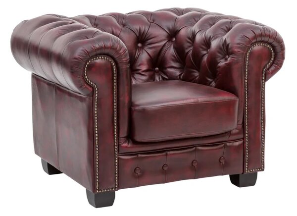 SOB Nábytek - Sedací souprava kůže Chesterfield červené - F0A00000446W