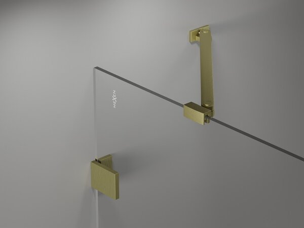 Mexen, Mexen Lunar pravé otočné sprchové dveře 70 cm, transparentní, broušené zlaté - 834-070-000-55-00-P