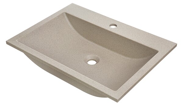 Laveo Albano, granitové umyvadlo 600x440x122 mm, béžová, LAV-VGA1410T