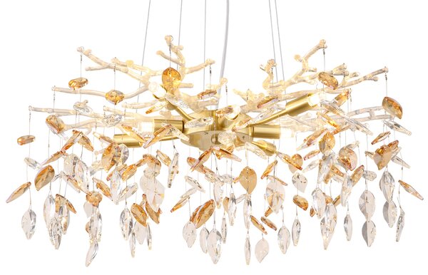 Globo Lighting Danna závěsné svítidlo x8 W zlatá-jantarová 64132-8