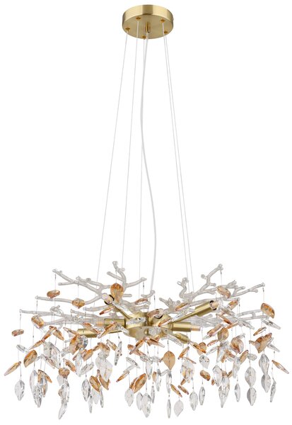 Globo Lighting Danna závěsné svítidlo x8 W zlatá-jantarová 64132-8