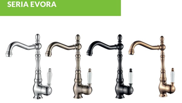 Laveo Evora, vysoká dřezová baterie h-304, měděná-bílá, LAV-BAE_865D