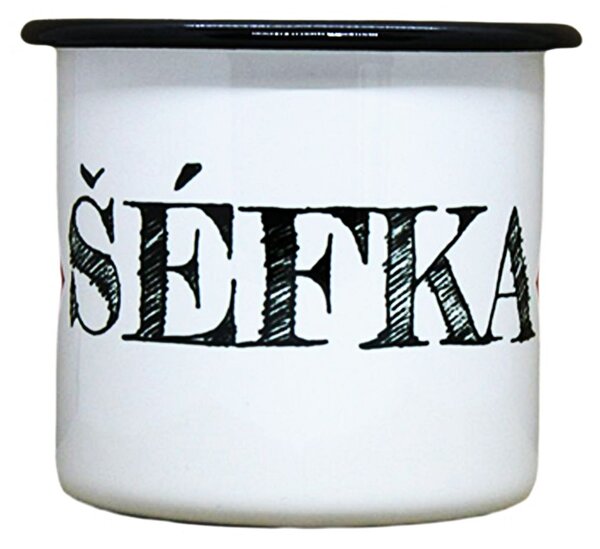 Plecháček s potiskem Šéfka Objem: 330 ml