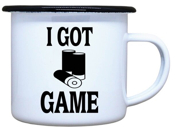 Smaltovaný plecháček I got game Objem: 330 ml