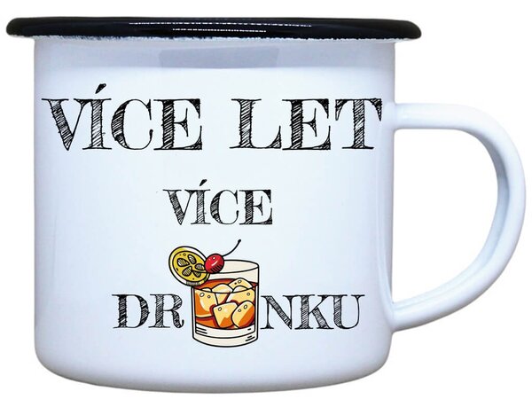 Plecháček s potiskem Více drinku Objem: 330 ml