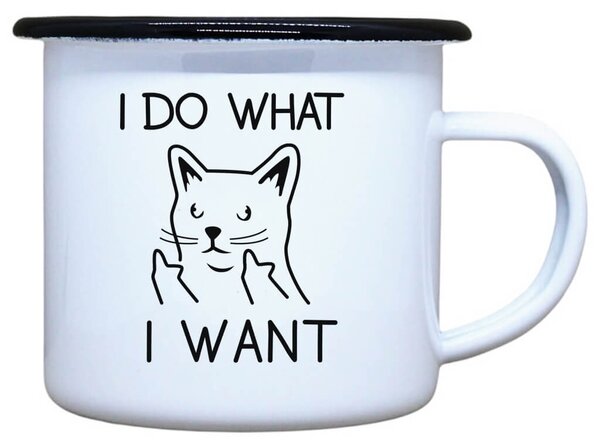 Plecháček s potiskem I do what i want Objem: 330 ml