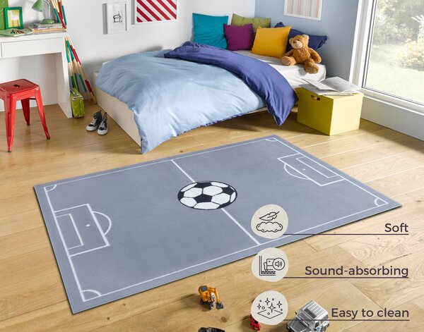 Hanse Home, Dětský koberec Adventures 105527 Mouse, 80x150, šedá, dětský pokoj