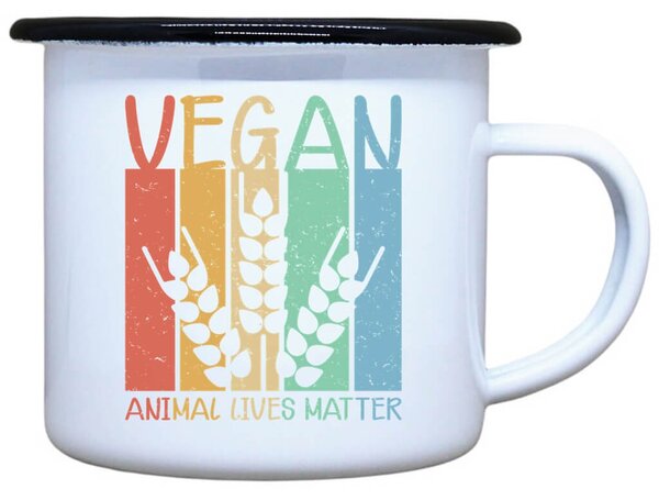 Plecháček s potiskem Vegan Objem: 330 ml