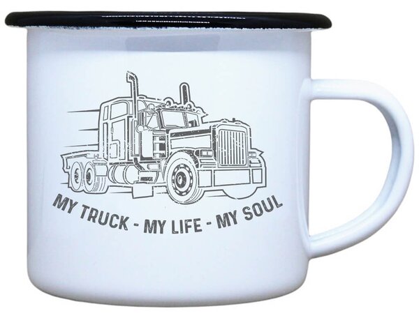 Plecháček s potiskem My truck Objem: 330 ml