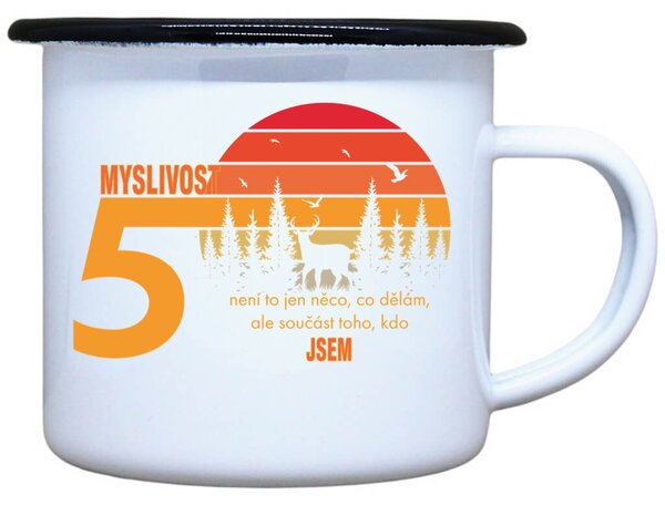 Smaltovaný plecháček 50 let myslivost Objem: 330 ml