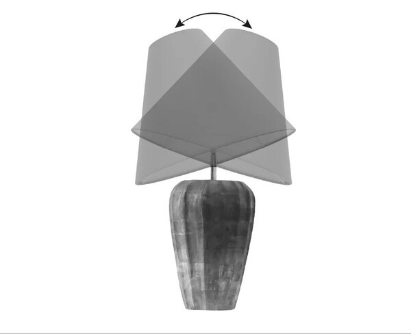 Glamour stolní lampa Caillou s designem oblázků v bílé barvě se zlatým detailem s polohovatelným stínítkem 45 cm