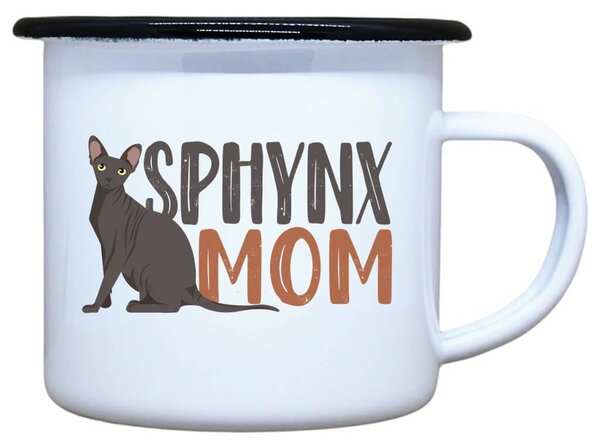 Smaltovaný plecháček Sphynx mom Objem: 330 ml