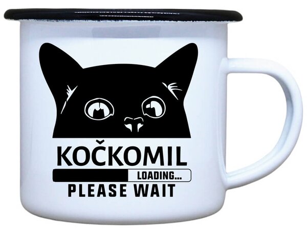 Smaltovaný plecháček Kočkomil loading Objem: 330 ml