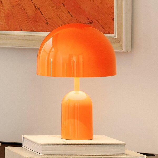 Tom Dixon Akumulátorová stolní lampa BELL PORTABLE, červená, 28 cm IP44, stmívatelný, Červená, Obývací pokoj / jídelna, Plast, Design