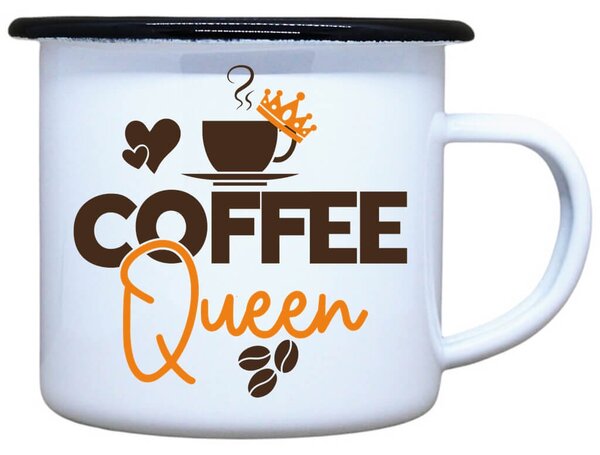 Smaltovaný plecháček Coffee Queen Objem: 330 ml