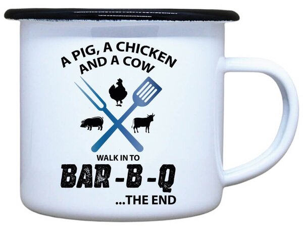 Smaltovaný plecháček BAR-B-Q Objem: 330 ml