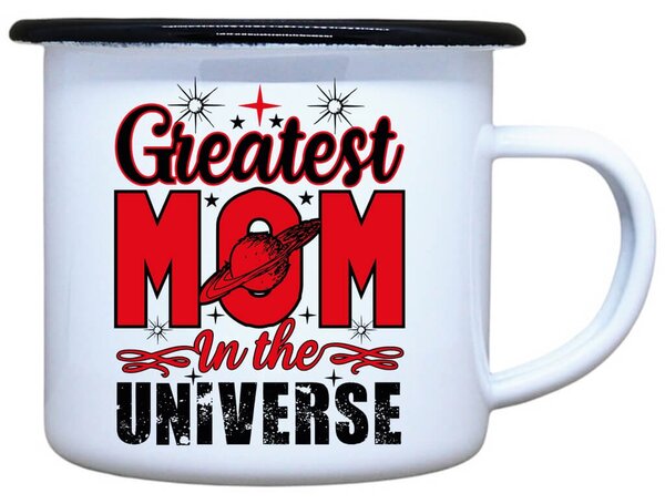 Smaltovaný plecháček Greatest mom Objem: 330 ml