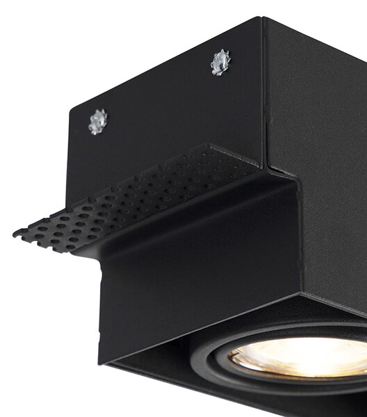 Moderní chytré zapuštěné bodové svítidlo černé bez okrajů vč. 3 GU10 Wifi - Oneon 3