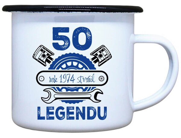 Smaltovaný plecháček 50 let legenda Objem: 330 ml