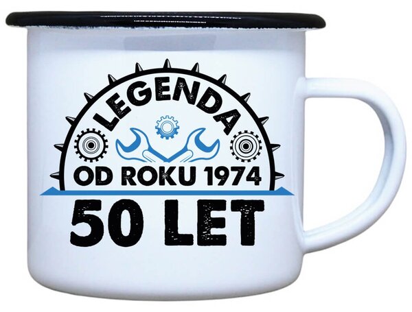 Smaltovaný plecháček Legenda 50 let Objem: 330 ml