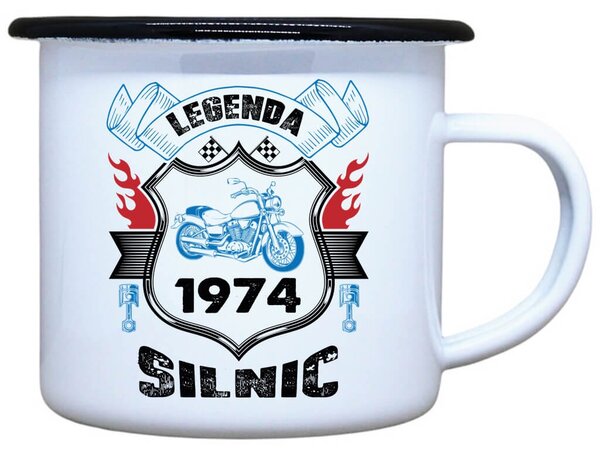 Smaltovaný plecháček Legenda silnic Objem: 330 ml