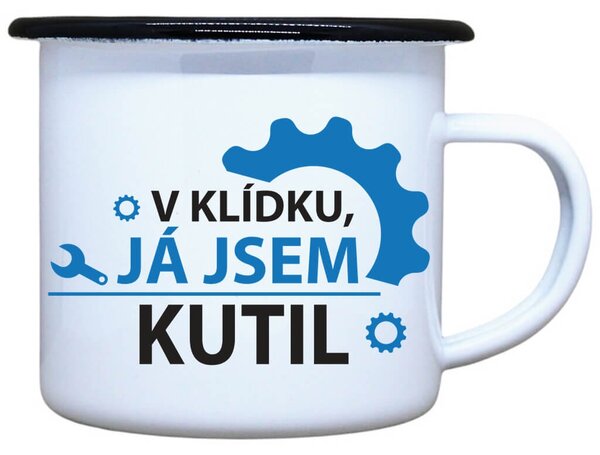 Smaltovaný plecháček Jsem kutil Objem: 330 ml