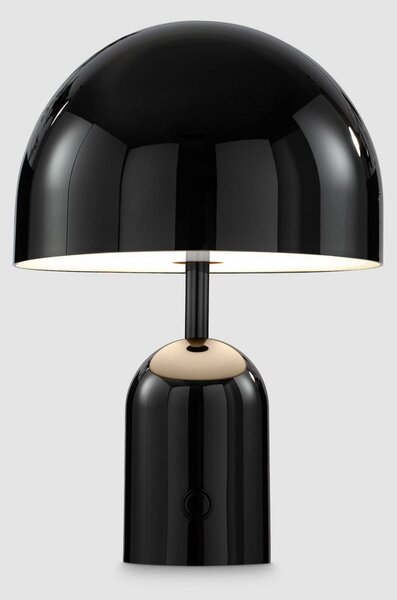 Tom Dixon Akumulátorová stolní lampa BELL PORTABLE, černá, 28 cm IP44, stmívatelný, Černá, Obývací pokoj / jídelna, Plast, Design