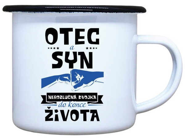 Smaltovaný plecháček Nerozlučná dvojka Objem: 330 ml