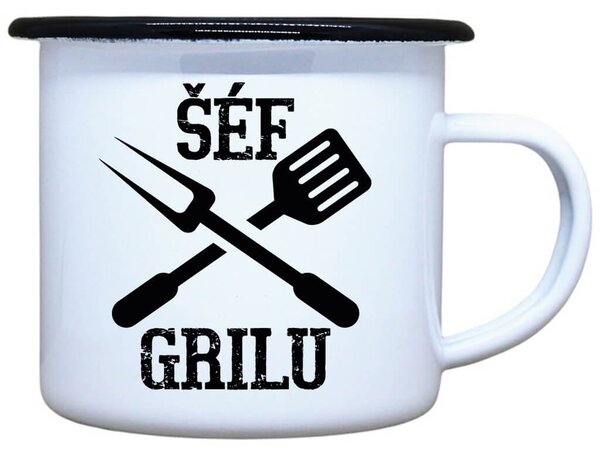 Smaltovaný plecháček Šéf grilu Objem: 330 ml