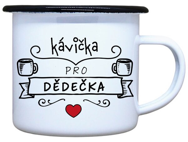 Plecháček s potiskem Kávička pro dědečka Objem: 330 ml