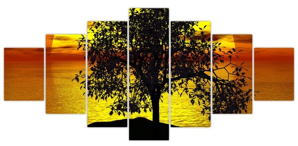 Obraz siluety stromu (210x100 cm)