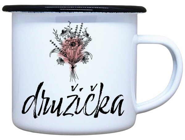 Plecháček s potiskem Družička kytice Objem: 330 ml