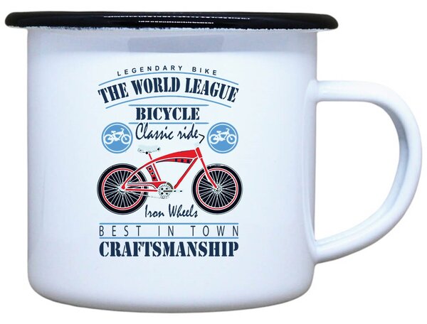 Plecháček s potiskem Bicycle Objem: 330 ml