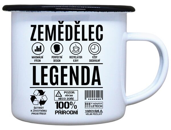 Plecháček s potiskem Zemědělec legenda Objem: 330 ml