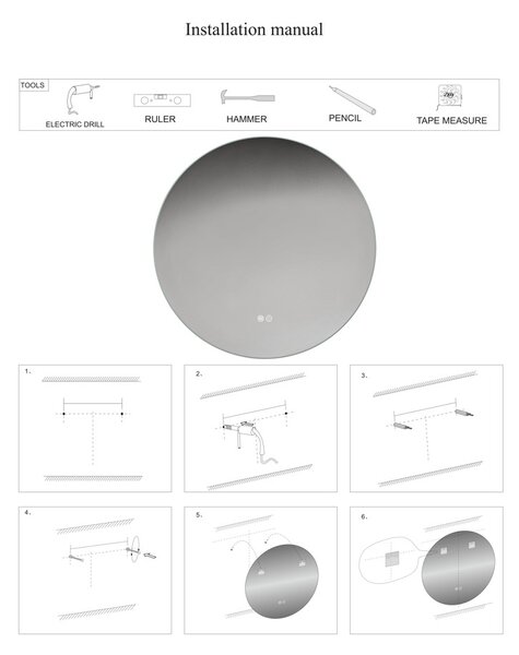Erga Sofia, kulaté LED zrcadlo 100cm, 2300 lm, 3 barvy světla, ERG-V01-207-1010