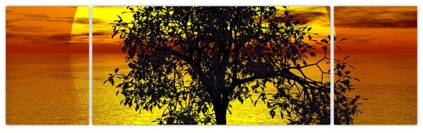 Obraz siluety stromu (170x50 cm)