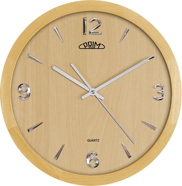 MPM Dřevěné nástěnné hodiny PRIM Wood Style I E07P.3886.53