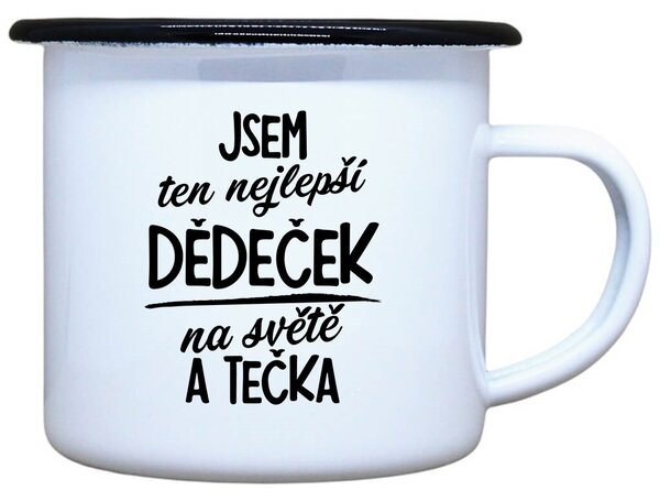 Plecháček s potiskem bílý Nejlepší dědeček na světě, 330 ml