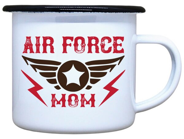 Plecháček s potiskem Air force mom Objem: 330 ml