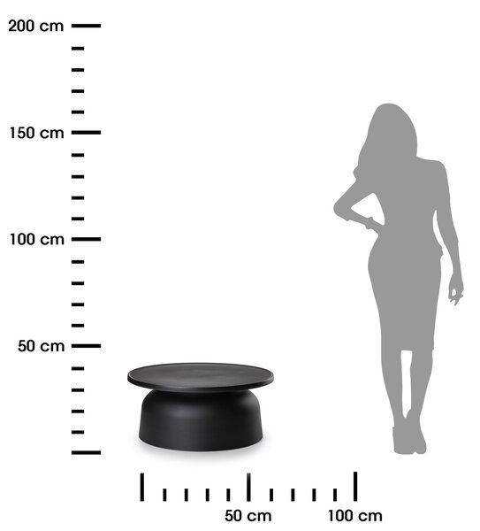 HowHomely Konferenční stolek OTTO 37 cm černý