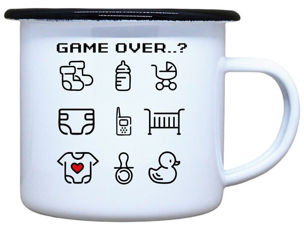 Plecháček s potiskem Game over děcko Objem: 330 ml