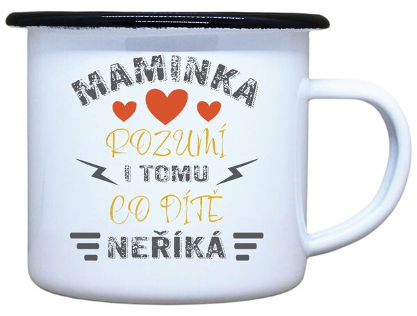 Plecháček s potiskem Maminka rozumí Objem: 330 ml