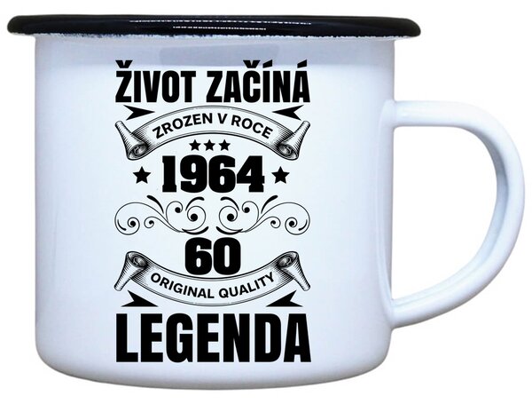 Plecháček s potiskem Život začíná Objem: 330 ml