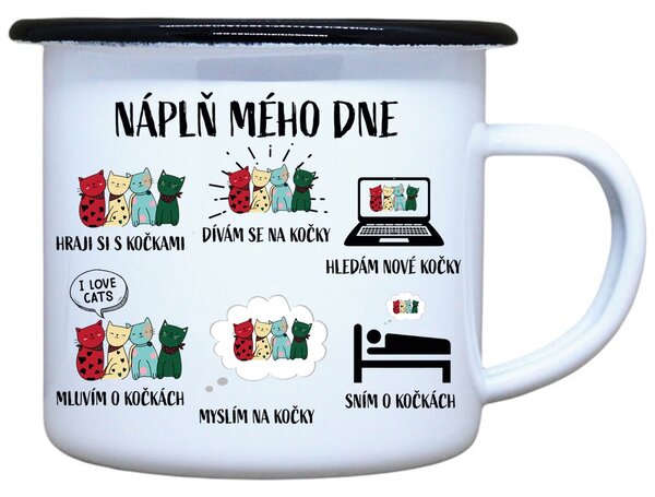 Plecháček s potiskem Náplň dne Objem: 330 ml