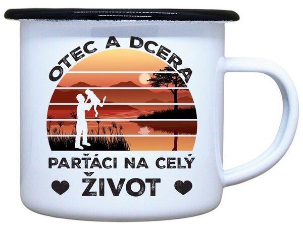 Plecháček s potiskem Otec a dcera Objem: 330 ml