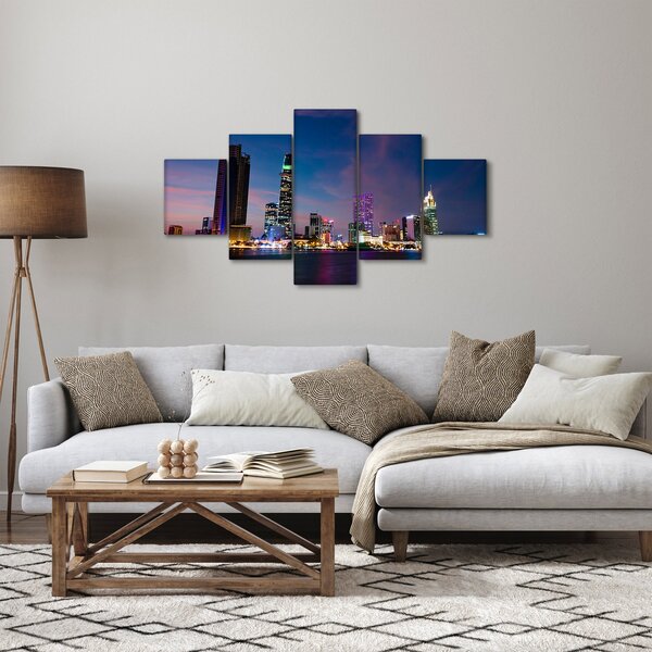 Obraz nočního města (125x70 cm)
