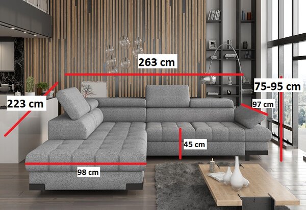 Sedací souprava Selva Orientace: Pravá, Zvolte materiál čalounění: Salvador 14