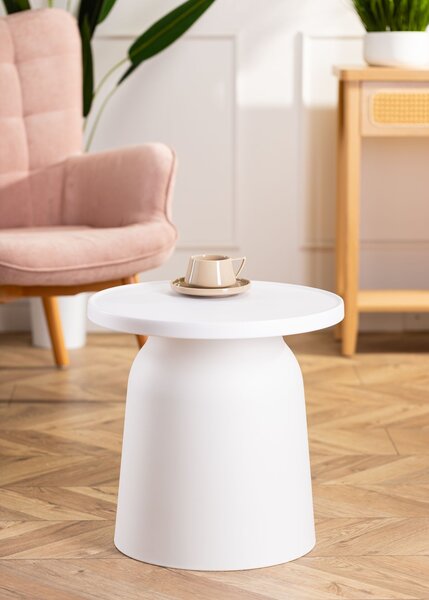 HowHomely Konferenční stolek OTTO 46 cm bílý