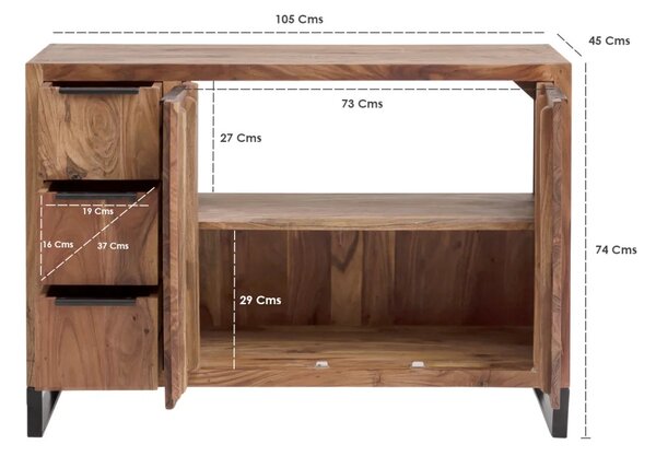 Sob nábytek - Skříňka pod umyvadlo z masivu 105 cm Victoria II - F0A00000585W